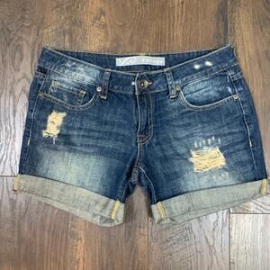 Refuge Distressed Cuffed Jean Shorts